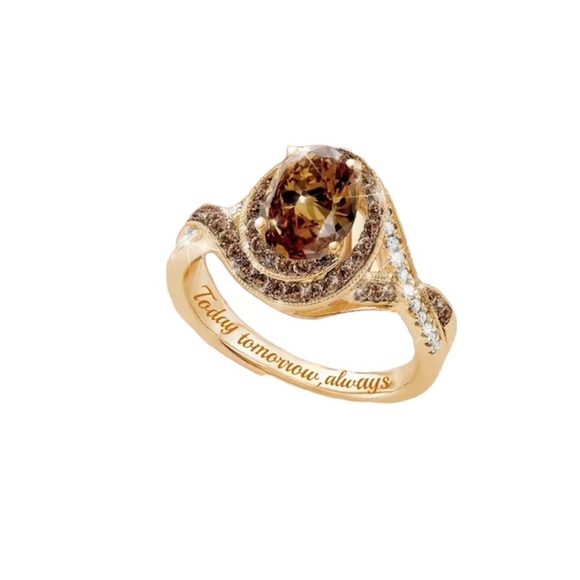 NIB Fashion Rose Gold Plated, Inside engraved Today, tomorrow, always Size: 5 - Picture 3 of 5